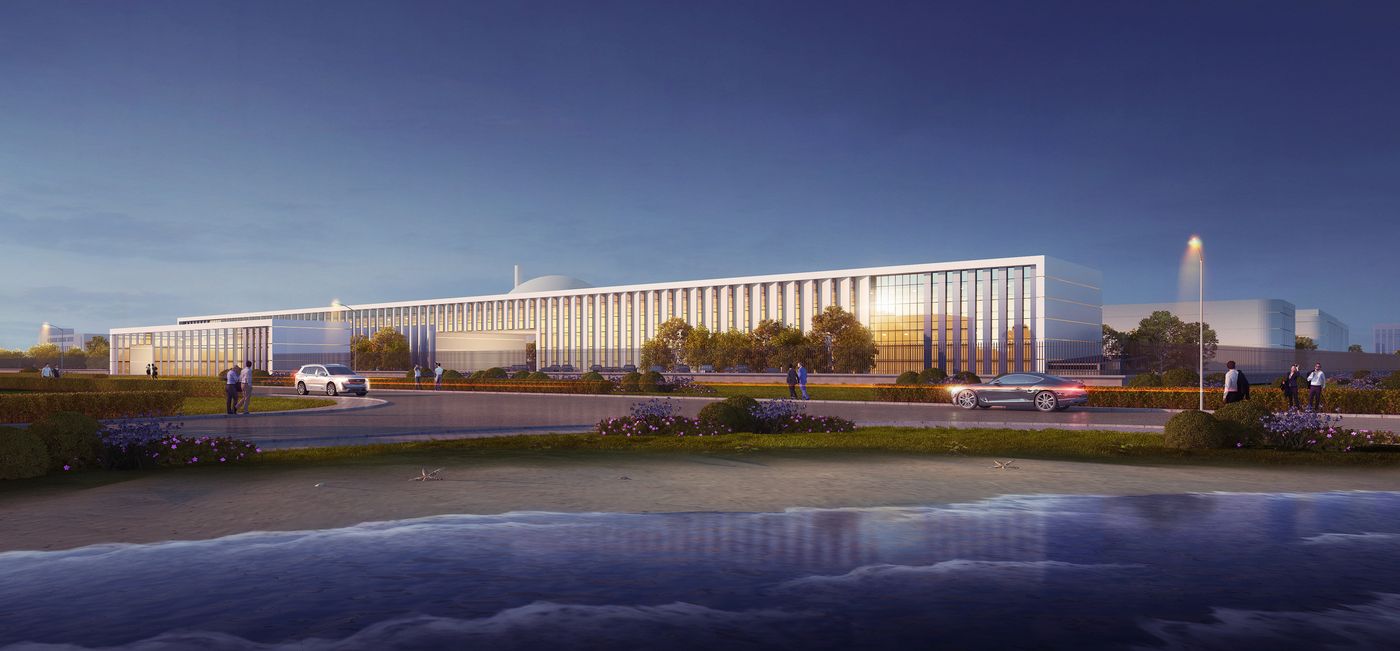 THFR architectural rendering at night